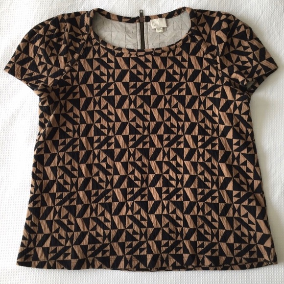 Anthropologie Postmark Trace Jaquard Geometric Top - Picture 2 of 7